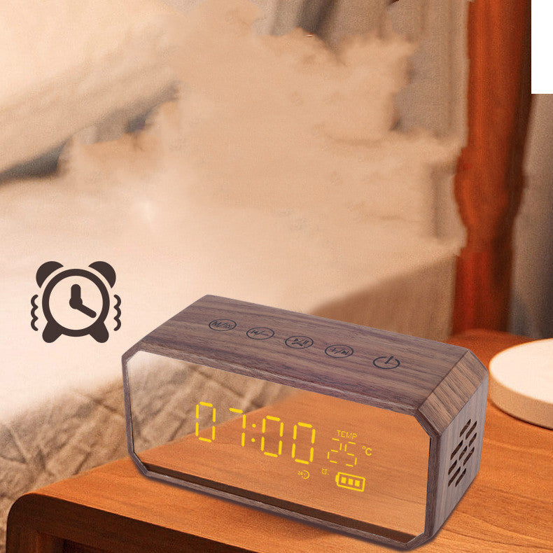 Retro Clock, Alarm Clock, Voice Broadcast, Card Radio Speaker