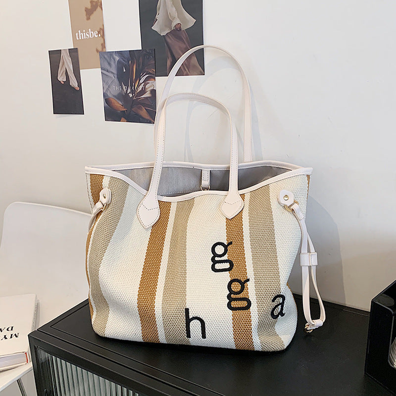 Canvas Bag Simple And Versatile Shoulder Tote Bag