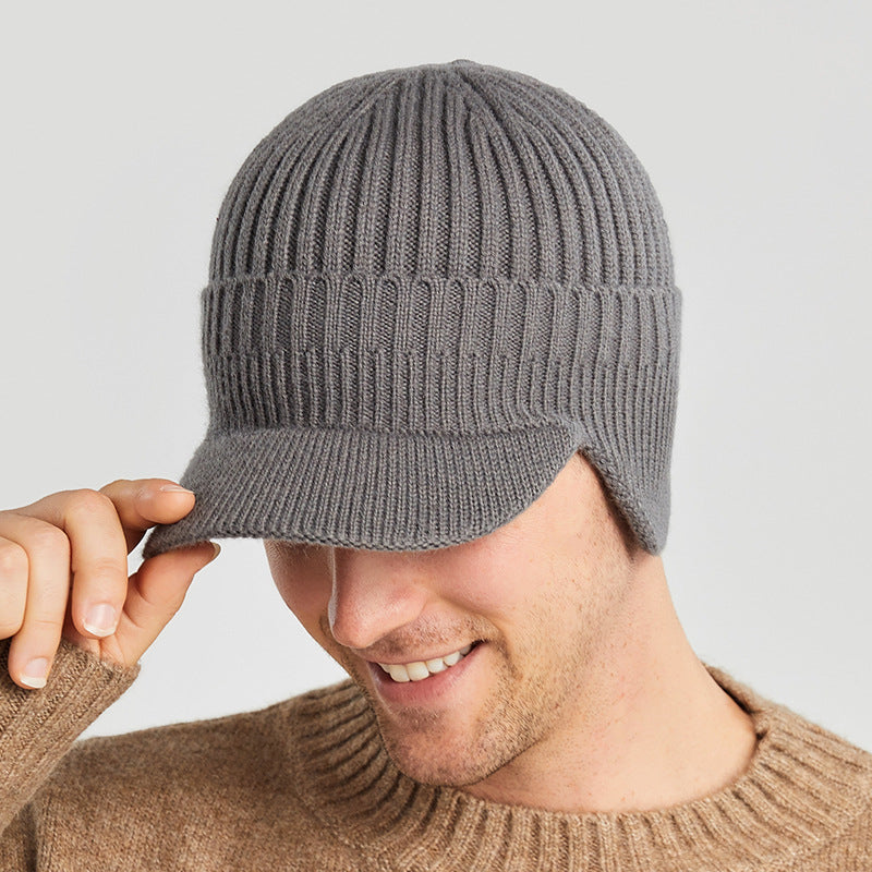 Men's Outdoor Warm Ear Protection Knitted Hat