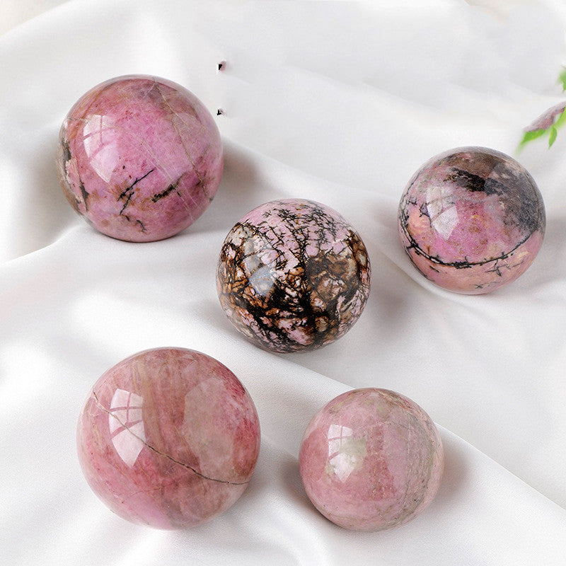 Natural Crystal Rose Stone Ball Ornaments