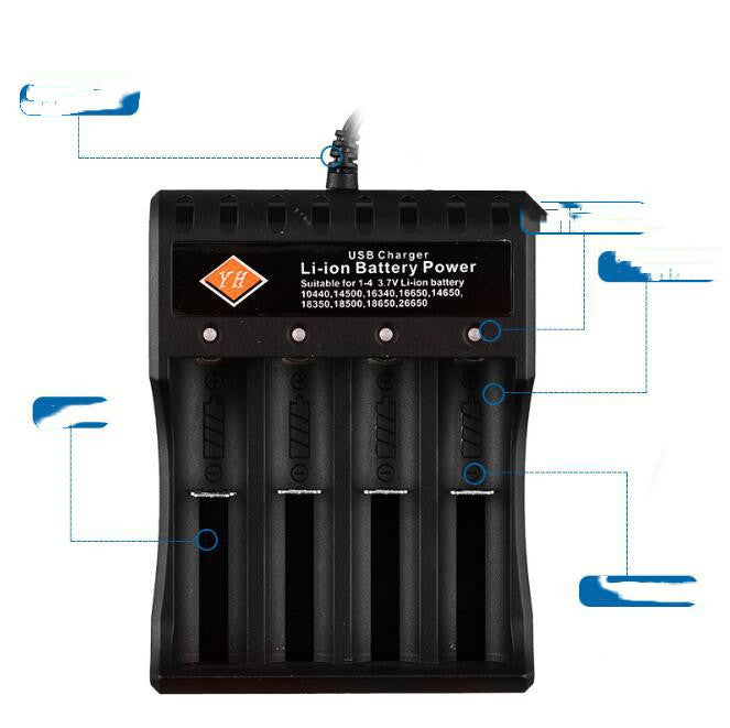 Lithium Charger Flashlight Headlight Small Fan Radio Battery