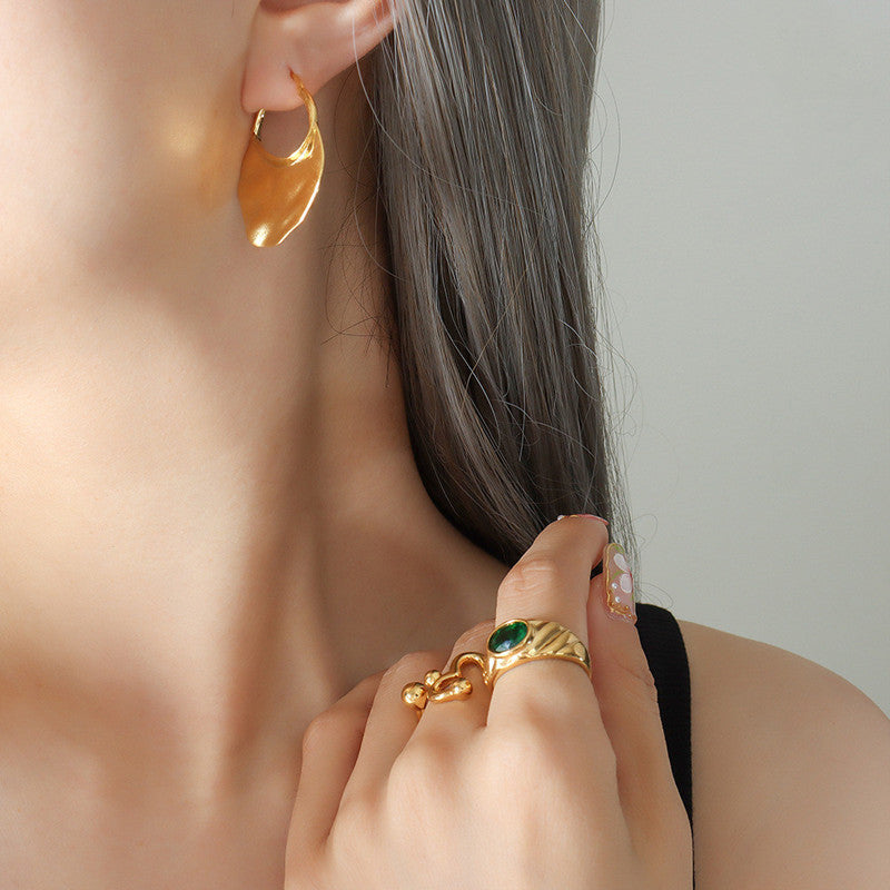 Copper Handmade Design Embossed Handbag Personalized Earrings Women