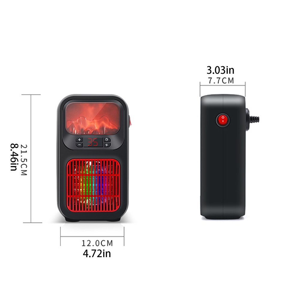 Chauffage mini-chauffage à flamme simulée compact portable à air chaud