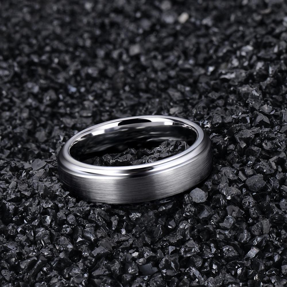 Wide Rasha  Steps Tungsten Steel Ring Jewelry