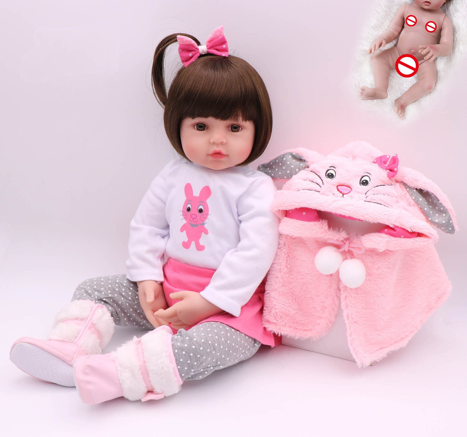 Full glue can enter water simulation baby doll
