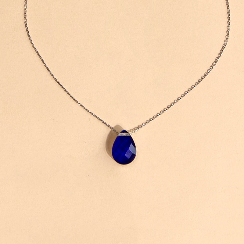 Mood Necklace Color Change Emotion Feeling Temperature Control Water Drop Tears Pendant Stainless Steel Chain Necklaces