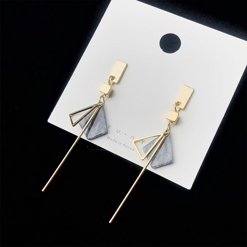 Long style stylish earrings web celebrity earrings with silver needle earrings