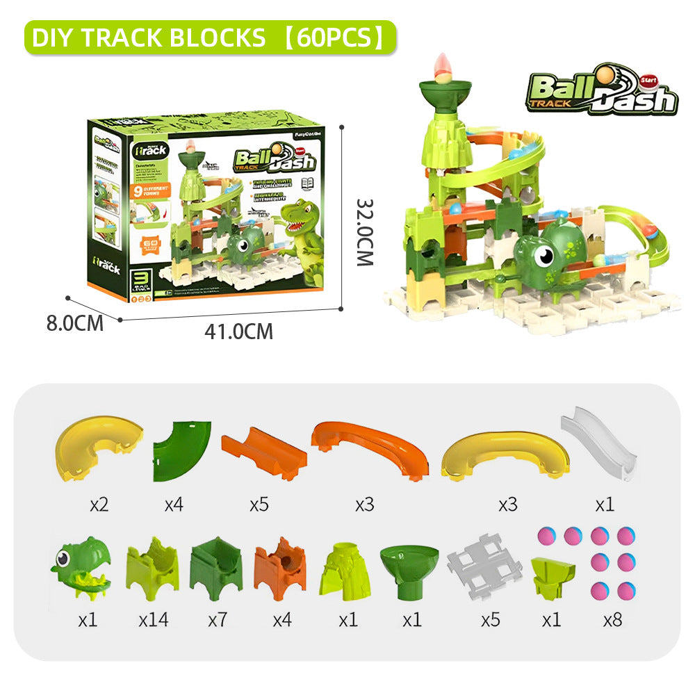 Dinosaur Catapult Track Race Marble Assembled Toy