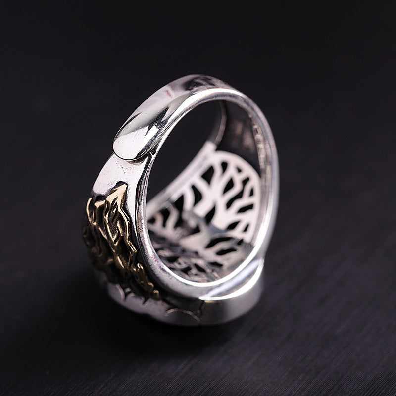 Fashion Simple Black Agate Men's Ring