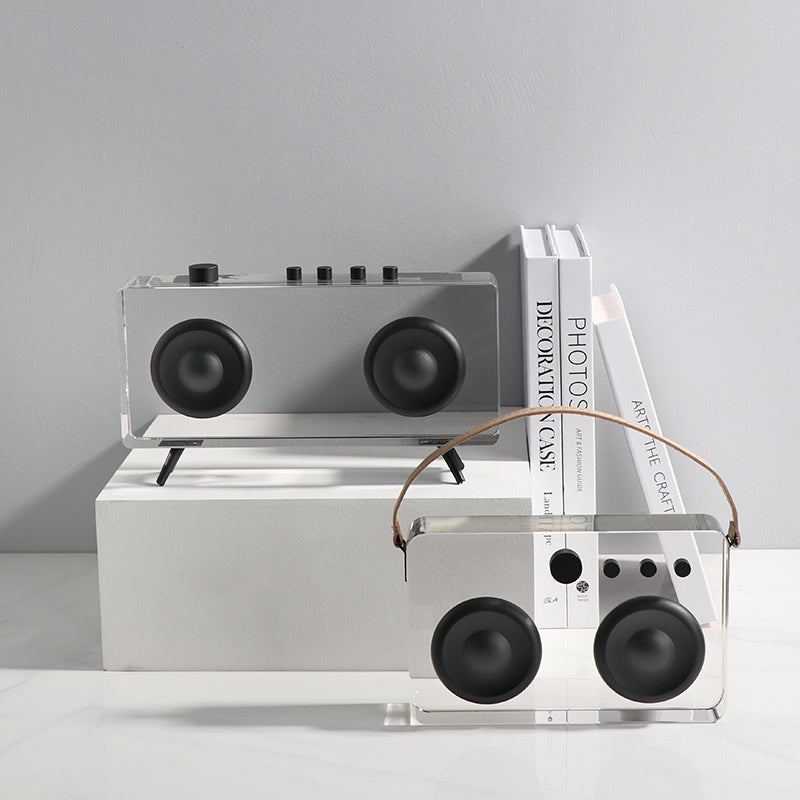 Transparent Radio Recorder Desktop Decoration