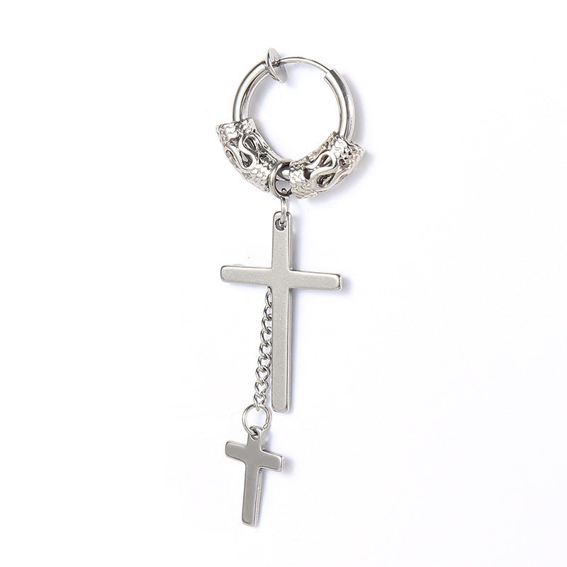 Trendy male earrings dark street earrings