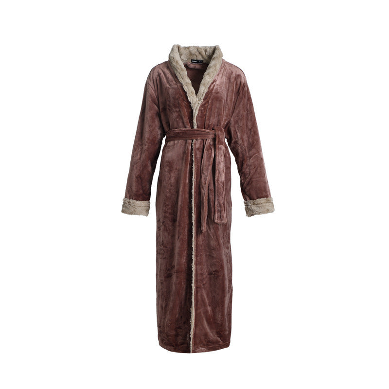 New Couple Extended Flannel Bathrobe