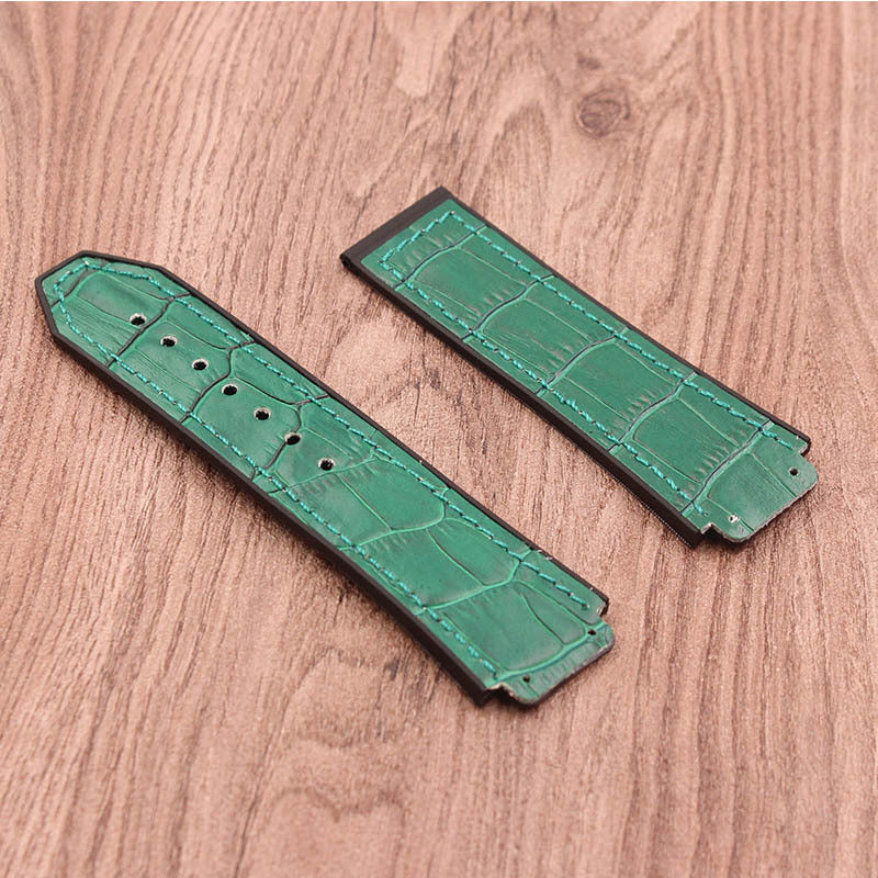 Leather Rubber Strap Men's Watch Accessories