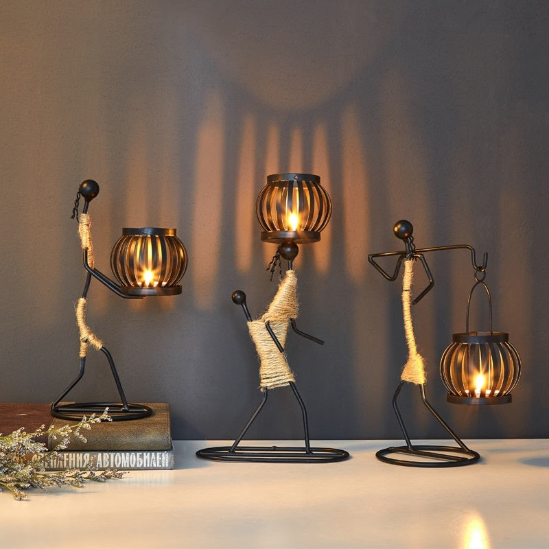 Bougeoir Créatif En Fer Décoration De Maison Cuisine Restaura