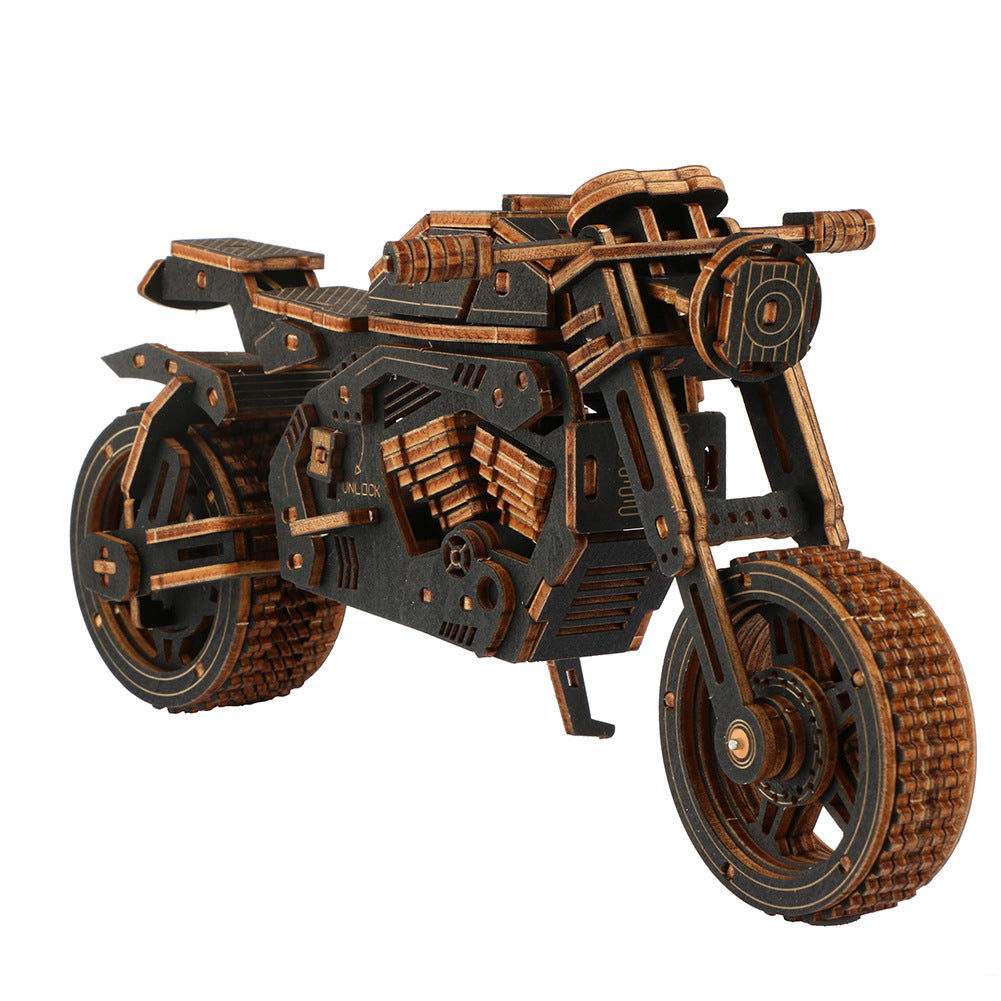 Motorcycle Toy Handmade Diy Puzzle Ornaments