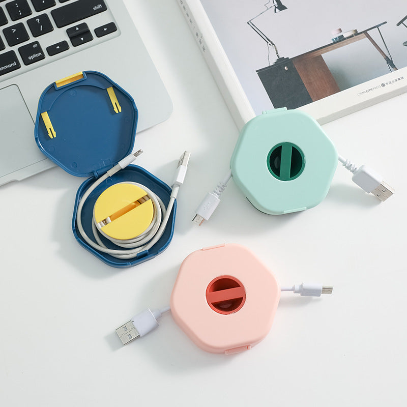 Multiple Data Cable Storage Box Mobile Phone Charging Cable Cable Winder