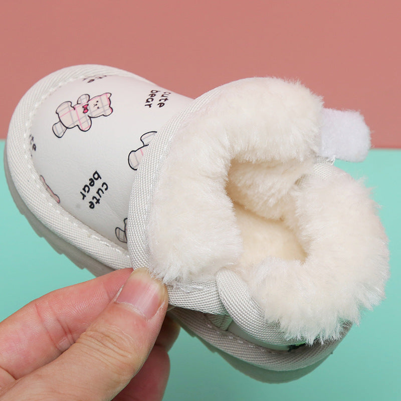 Baby Girls Cotton Children's Soft-soled Snow Boots Shoes