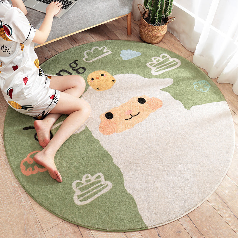 Home Living Room Bedroom Bedside Round Floor Mat