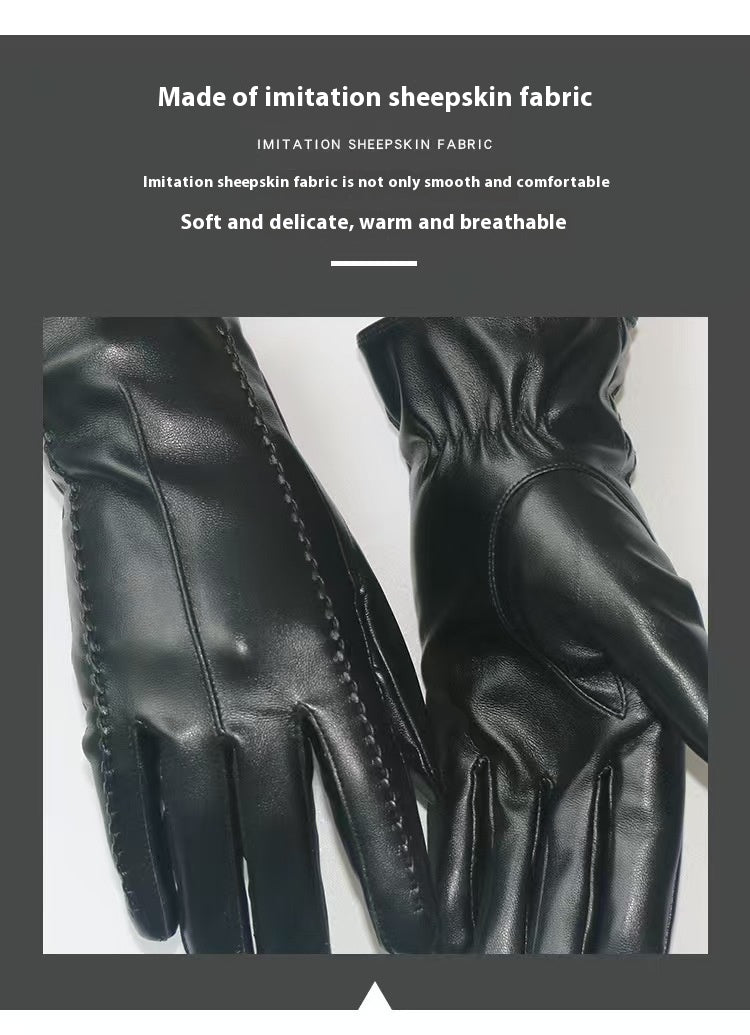Women's Fashionable Personalized New Genuine Leather Gloves