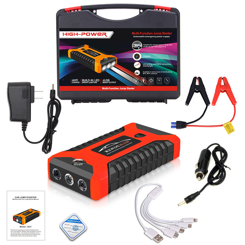 Vehicle Emergency Starting Power 12V Charging Strap SOS Lamp