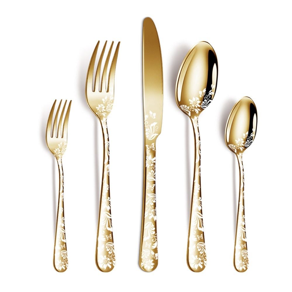 Stainless Steel Tableware Suit 5-piece Set