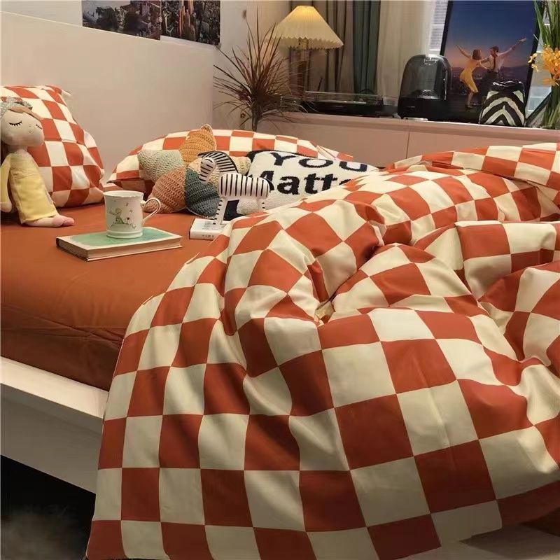 Cartoon Bear Four-piece Quilt Cover Sheet Bedding