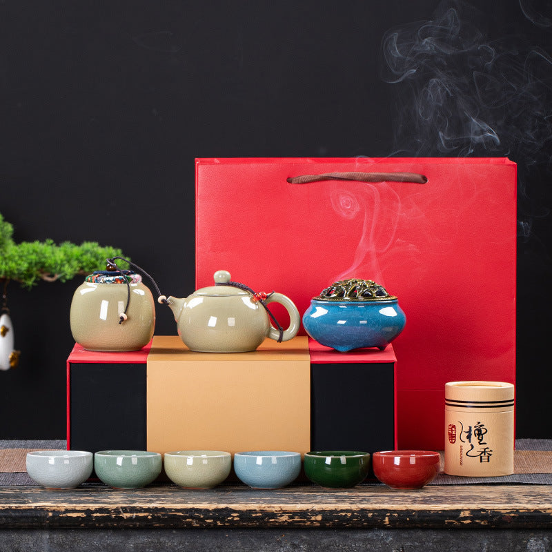 Home Fashion Simple Ceramic Tea Set Accompanying Gift