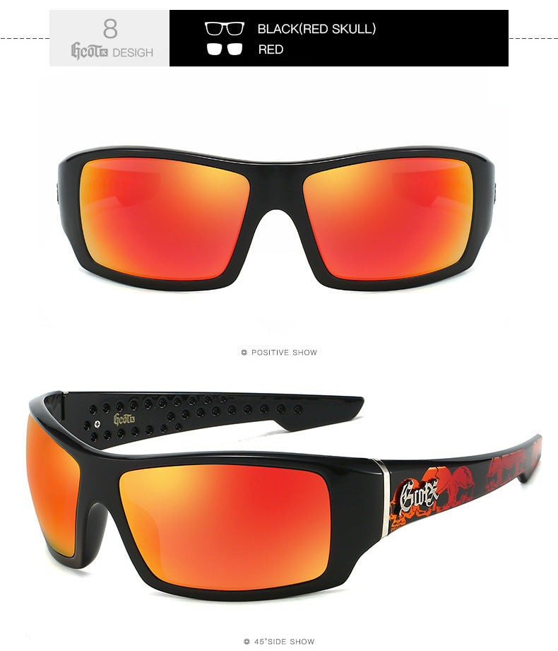 Motorcycle Bandit Style Hip Hop Fashion West Coast Polarized Sunglasses