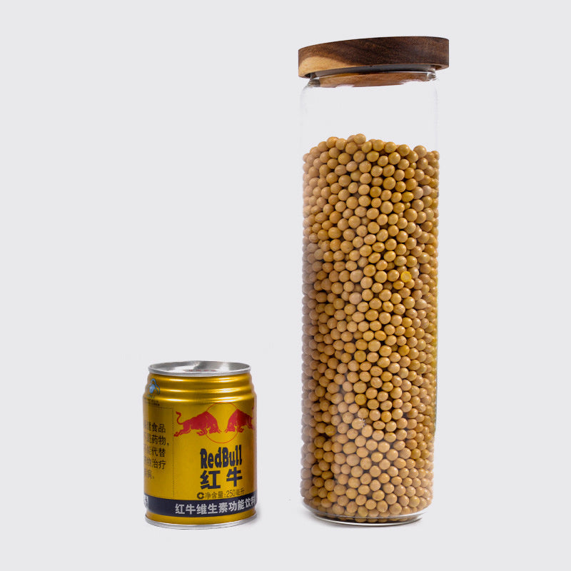 Kitchen Grain Clear Glass Jar Storage Bottle