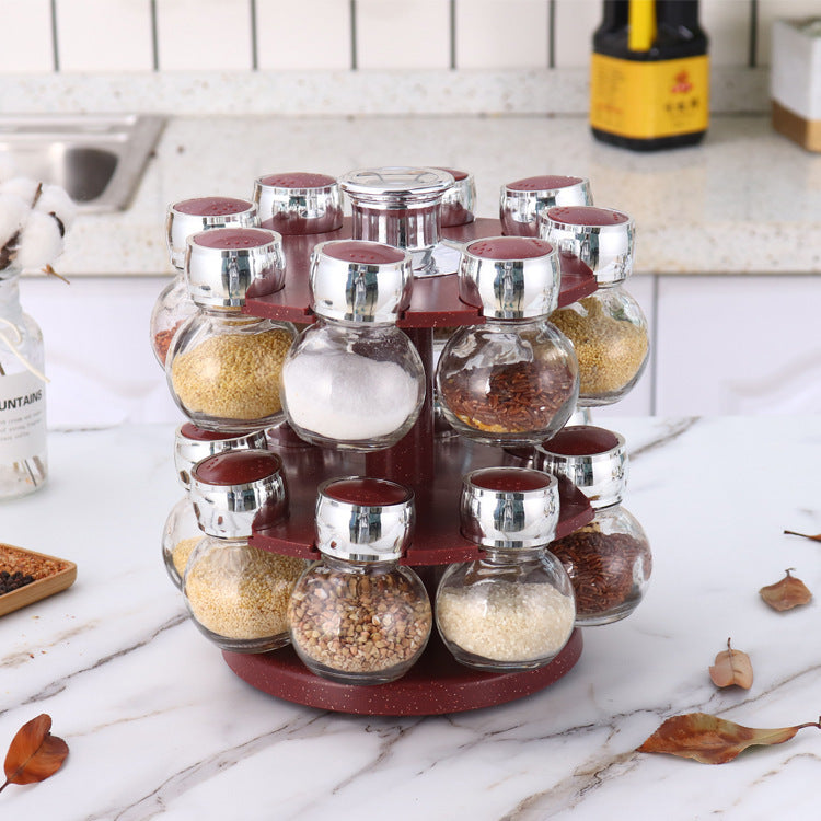 Kitchen Supplies Small Seasoning Bottle Combination Small Seasoning Containers With Shelf