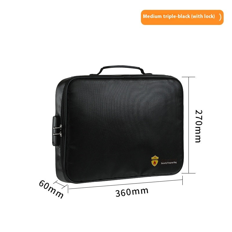Fireproof Certificate Household Information File Bag Storage Box