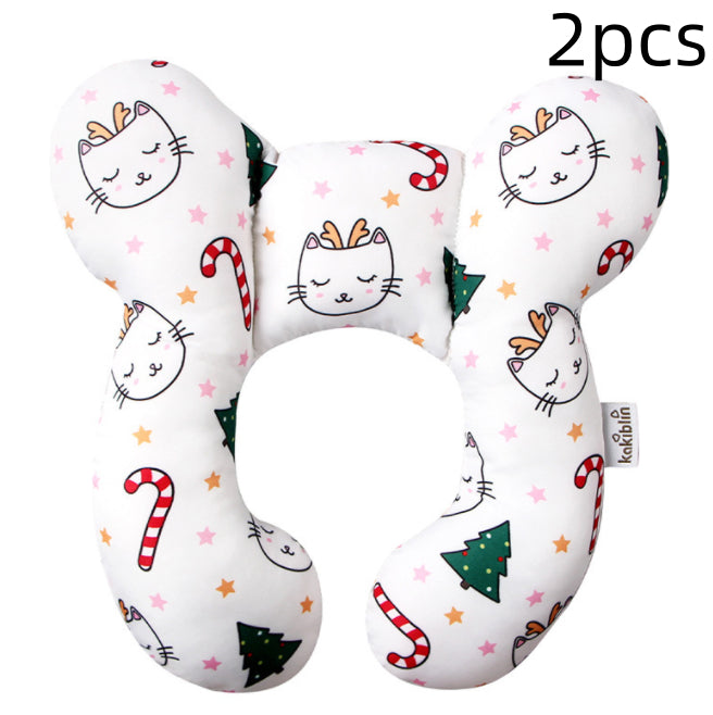 Oreiller pour bébé, lit de bébé, siège de sécurité en U, protège-nuque, oreiller de poussette fixe stéréotypé