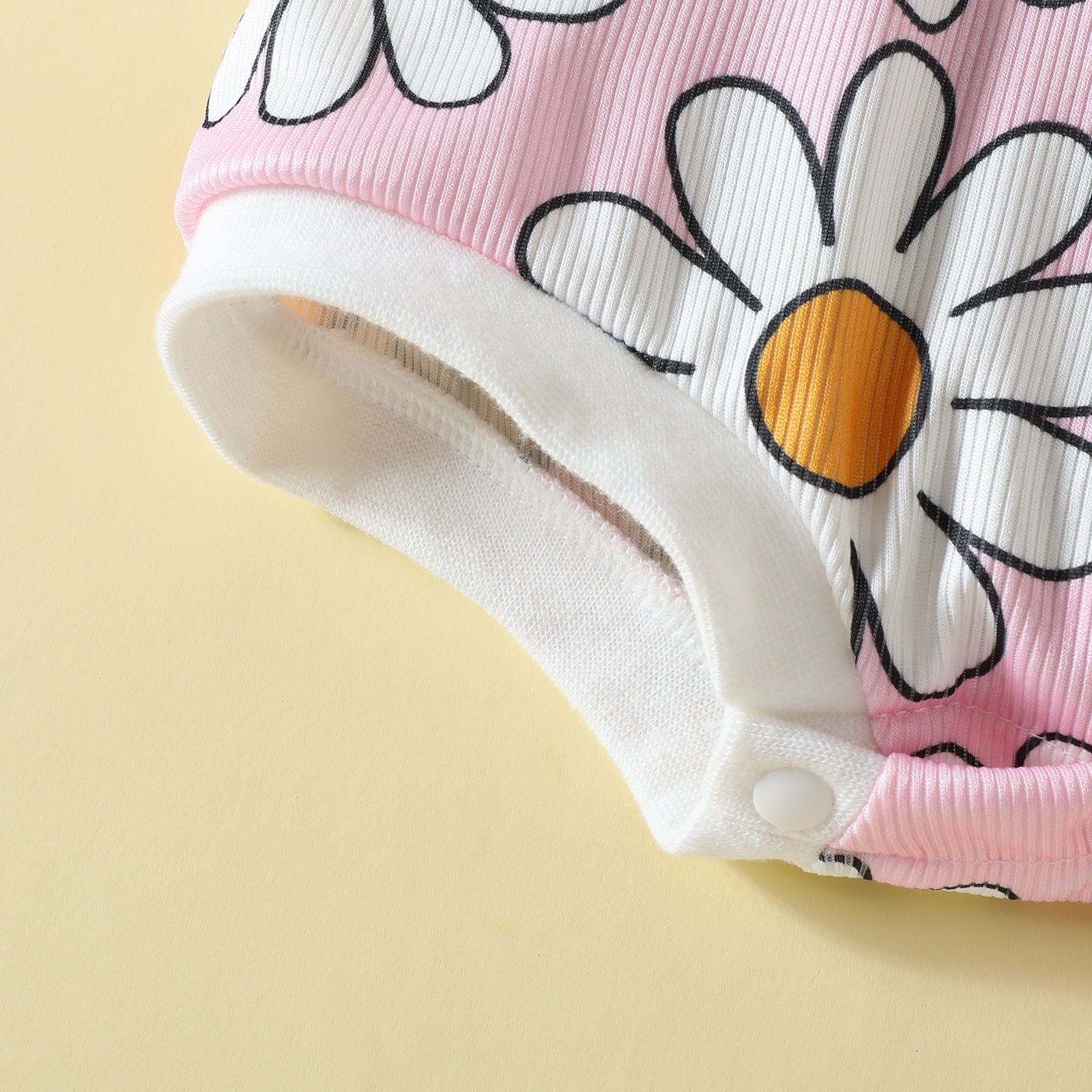 Children's Flower Print Hooded Romper