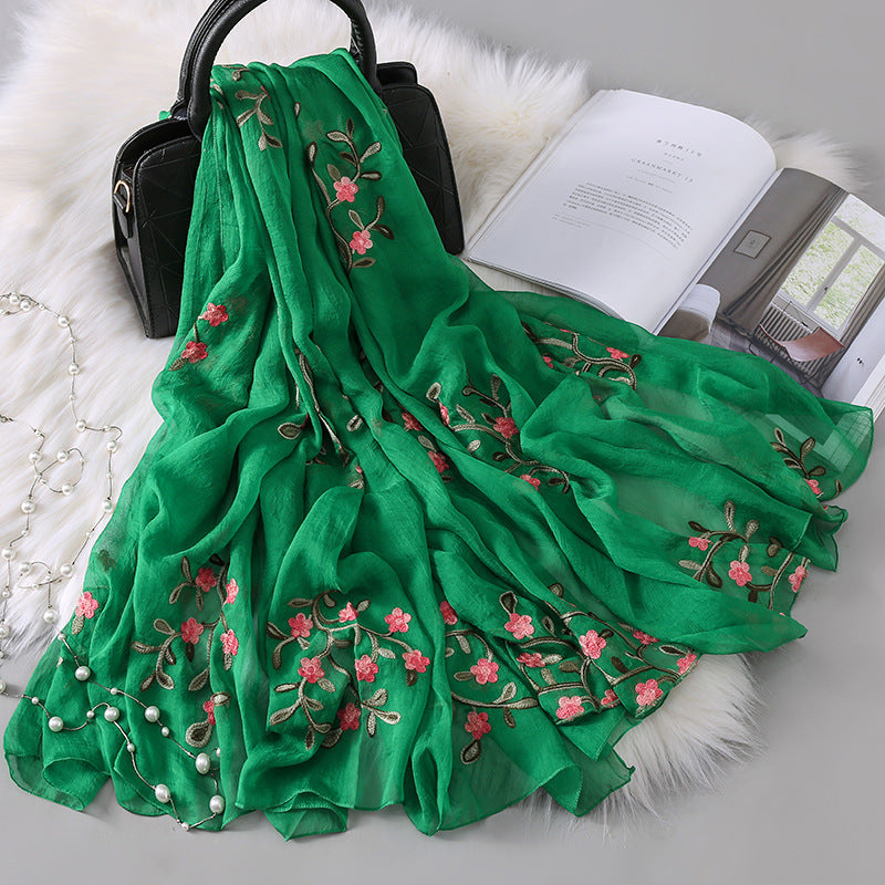 New Autumn And Winter Women's Long Embroidered Scarf