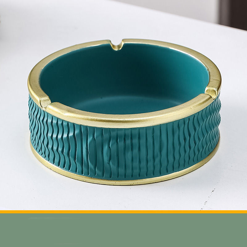 Fashion Creative Gold-painted Ceramic Ashtray Decoration Ornaments