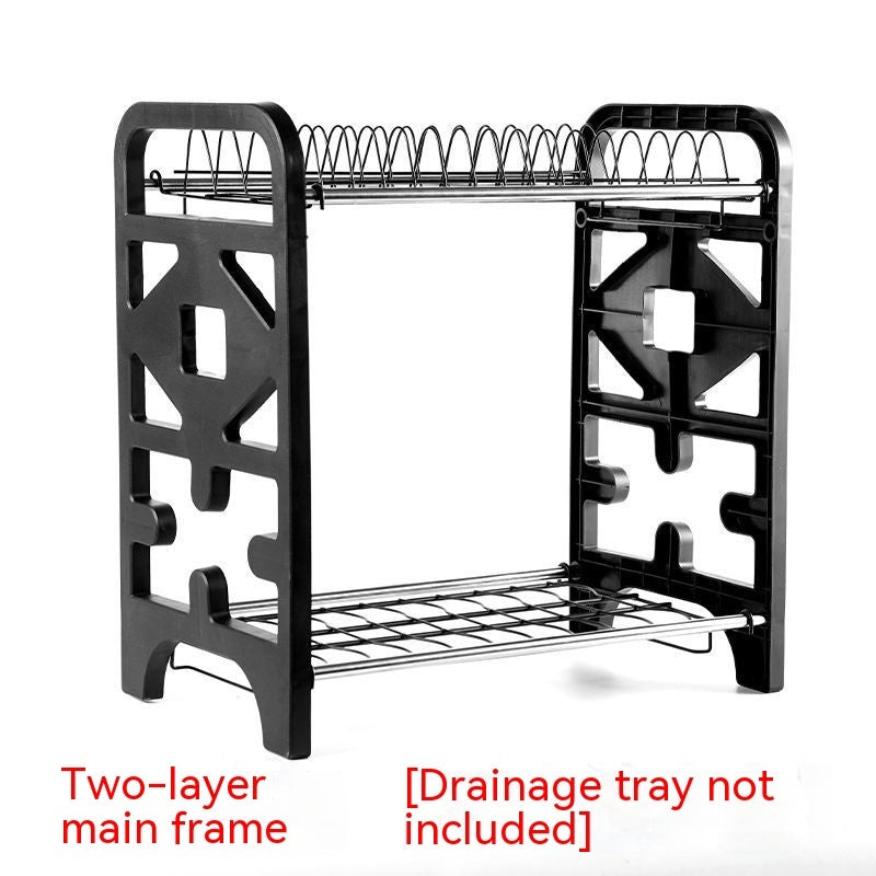 Égouttoir à vaisselle et rangement multifonctionnel pour cuisine, boîte de rangement pour couteaux, bols et baguettes, support pour assiettes
