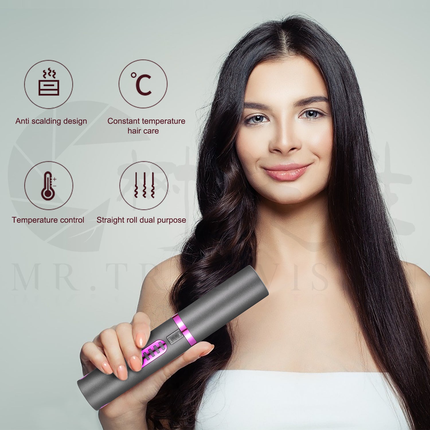 Nouvelles Arrivées Mini Fer à Lisser de Voyage sans Fil Rechargeable USB en Céramique pour Cheveux à Domicile