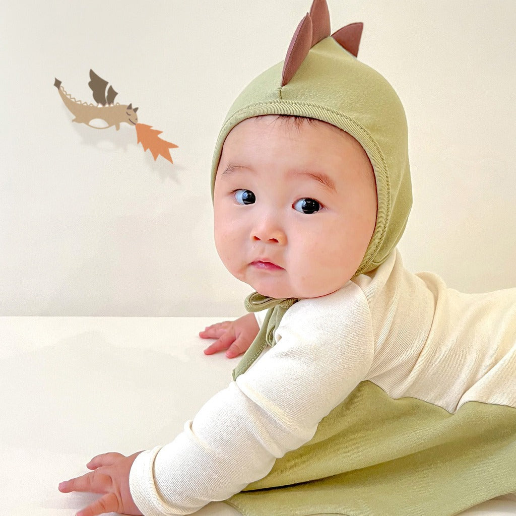 Ins Style Fire-breathing Dragon Printing Modeling Romper Baby Rompers