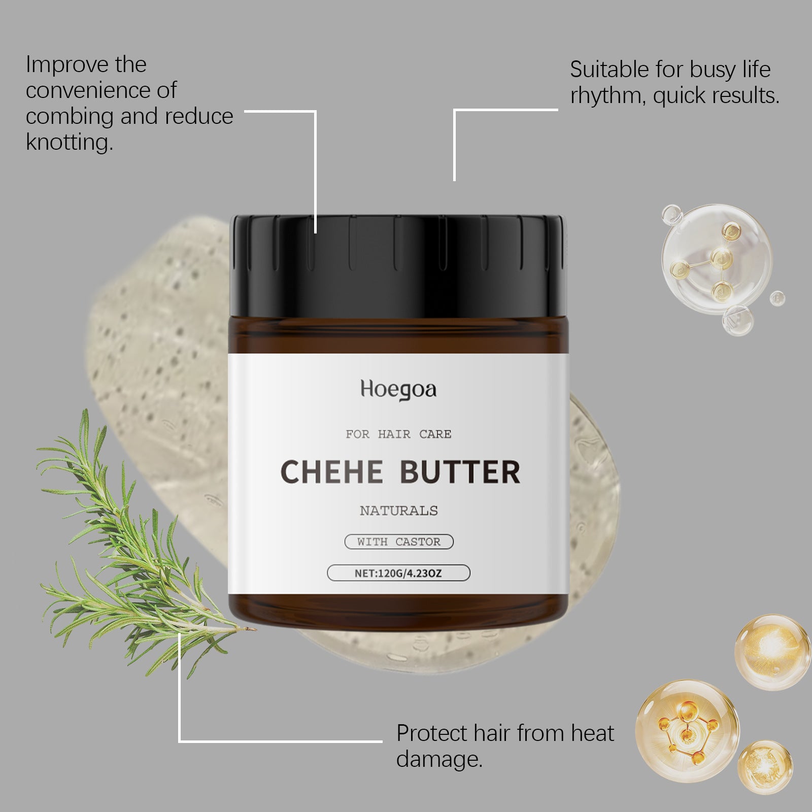 Masque Capillaire à l'Huile de Ricin Soin Nourrissant