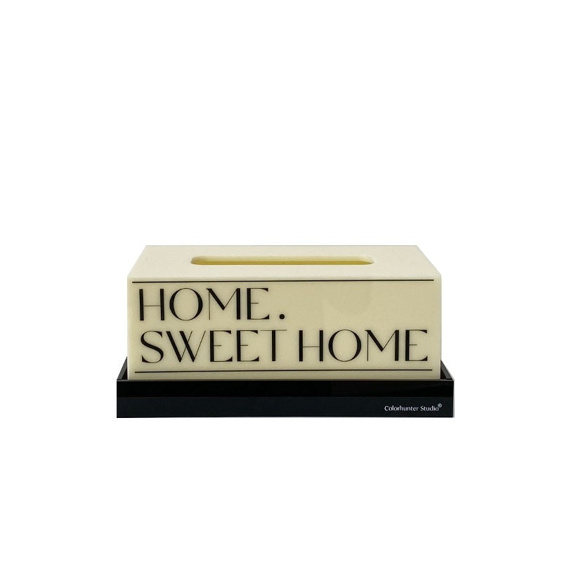 Simple Acrylic Tissue Box With High-end Light Luxury Decorations