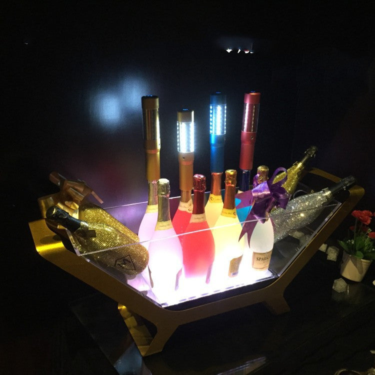 Custom LED Luminous Champagne Bucket Creative Champagne Boat Ice Bucket
