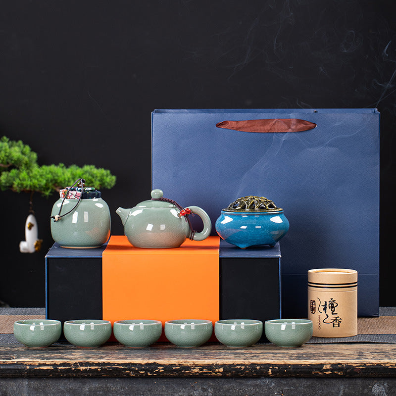Home Fashion Simple Ceramic Tea Set Accompanying Gift