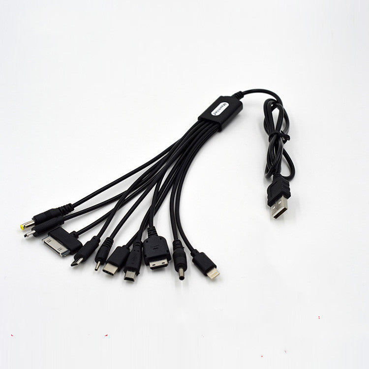 One Drag Ten Cable Point Ten Multifunctional USB Mobile Phone Charging Cable