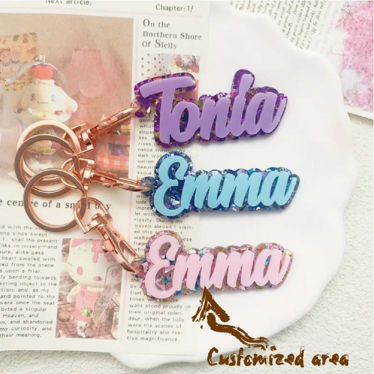 Custom Fashion English Acrylic Key Chain
