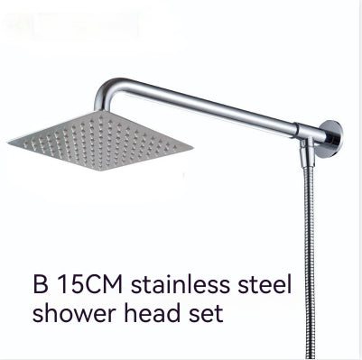 Bathroom Top Spray Stainless Steel Shower Large Top Supercharged Detachable Shower Head Suit Silicone Water Outlet