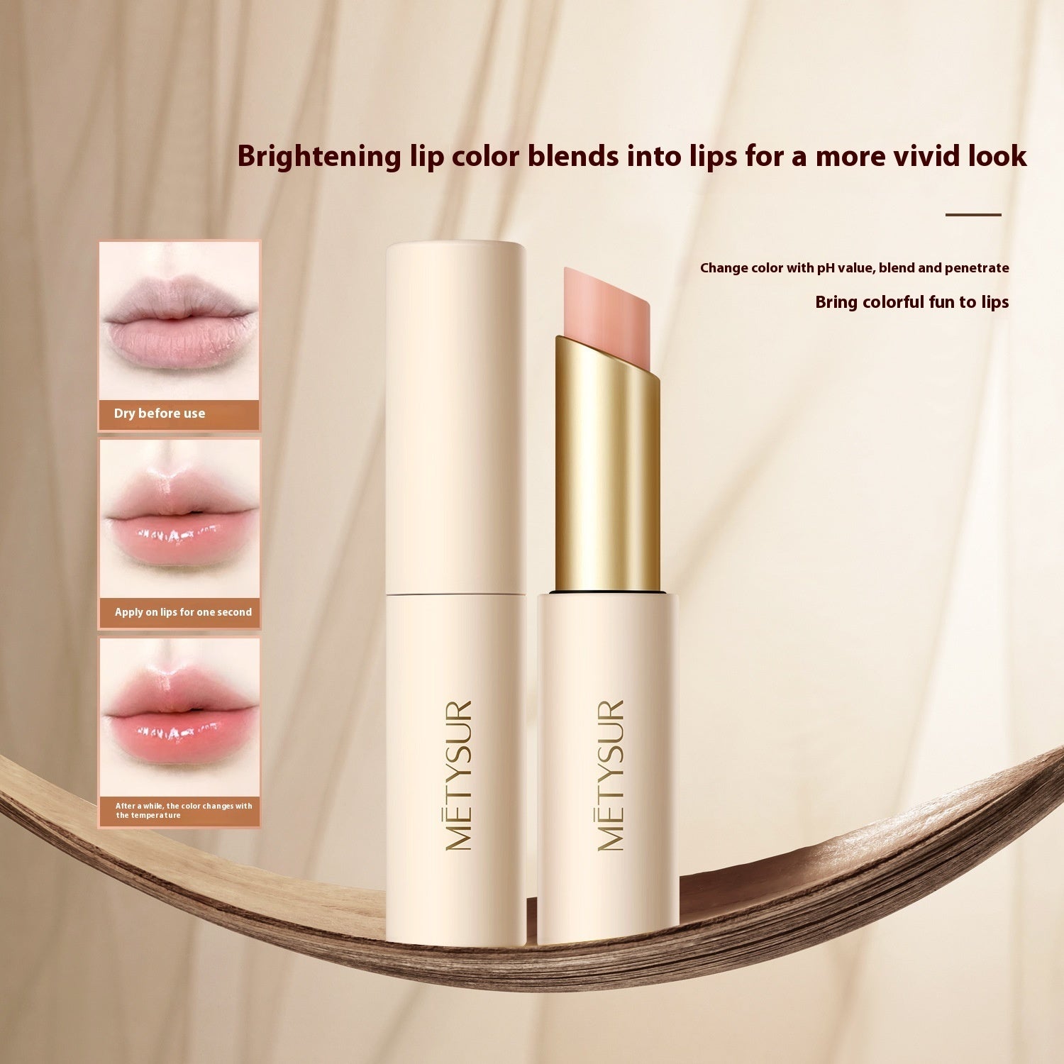 Metysur Casual Moisturizing Temperature Change Lipstick