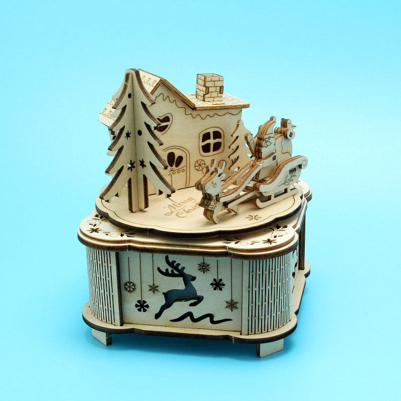 Creative Christmas Jigsaw Assembled Music Box