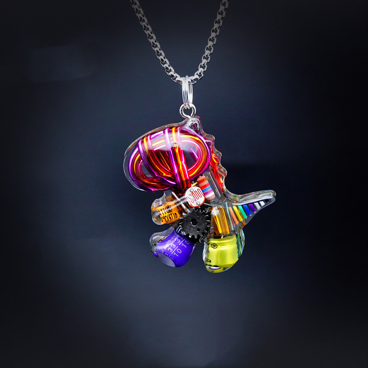 Original Design Small Dinosaur Necklace Niche Keychain