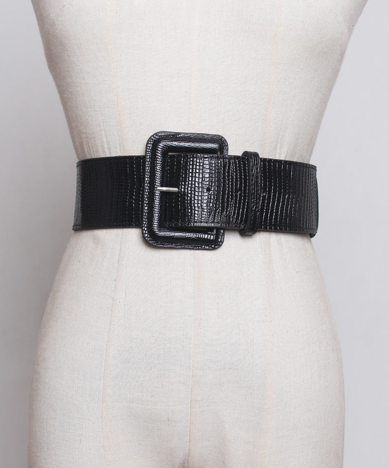 Ceinture large simple pour femme, décontractée et polyvalente, décorative