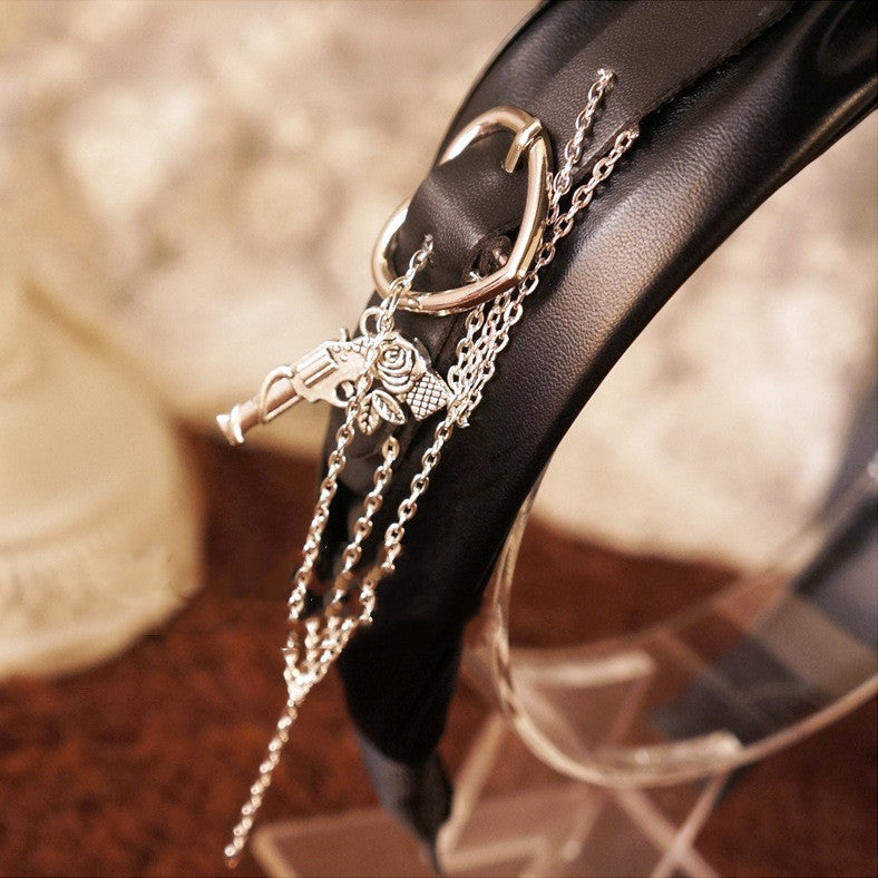 Handmade Headdress Punk Style Bow Love Black Sweet Hairpin